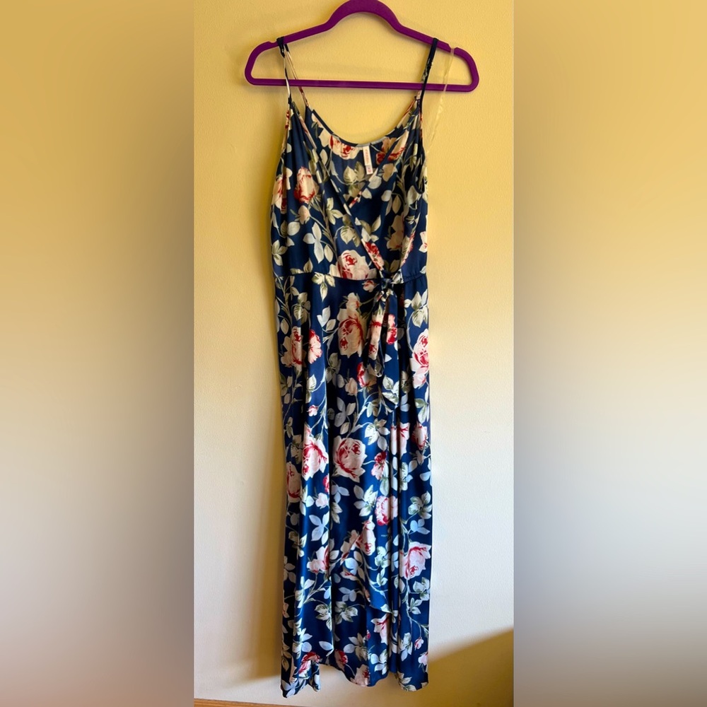Floral satin dress